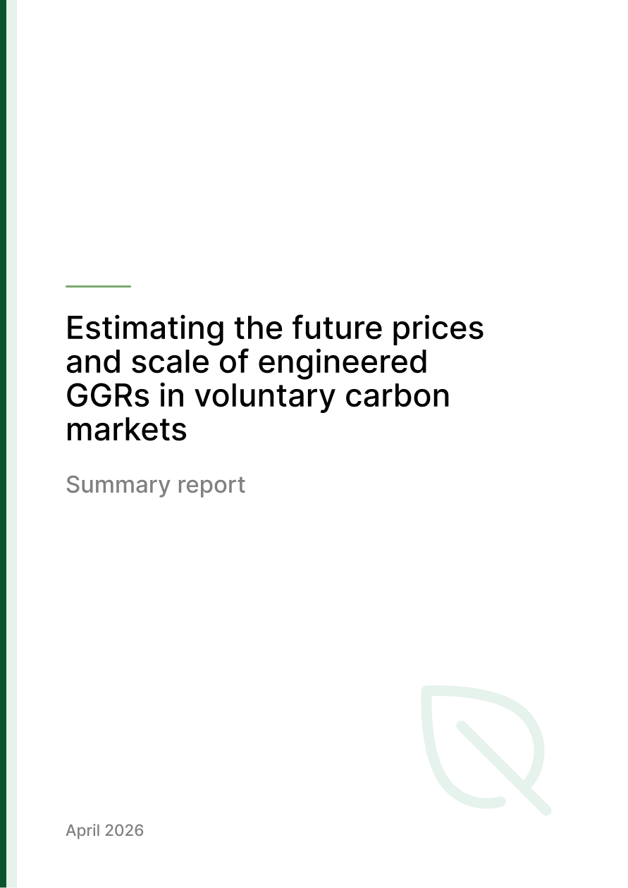Estimating the future prices and scale of engineered GGRs in voluntary carbon markets